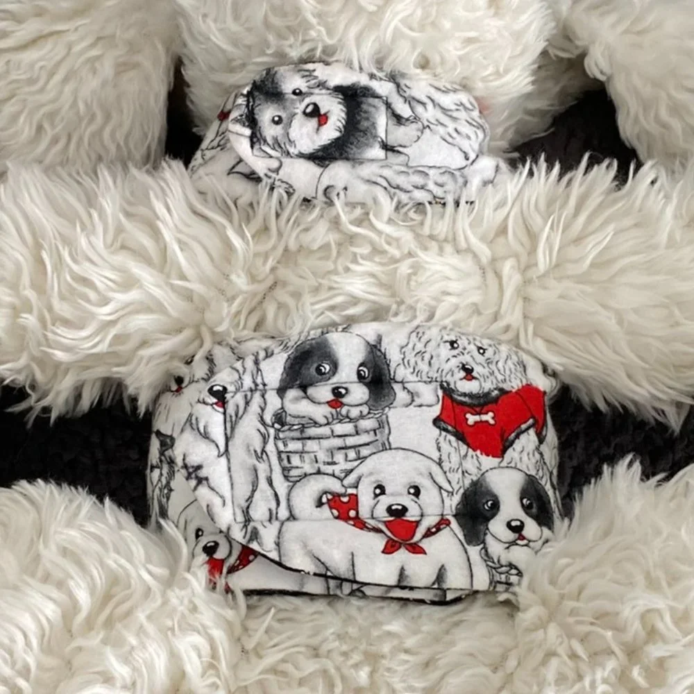 NEW- SMALL FLANNEL DOG HARNESS - handmade